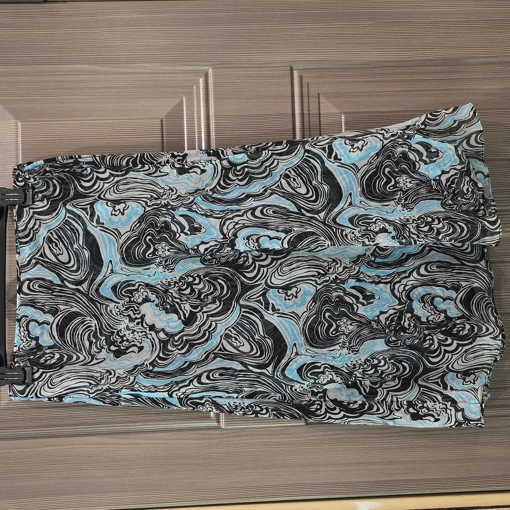 Cato Black and Blue Patterned Skirt M